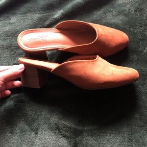 Cognac low-heel mules from Target!